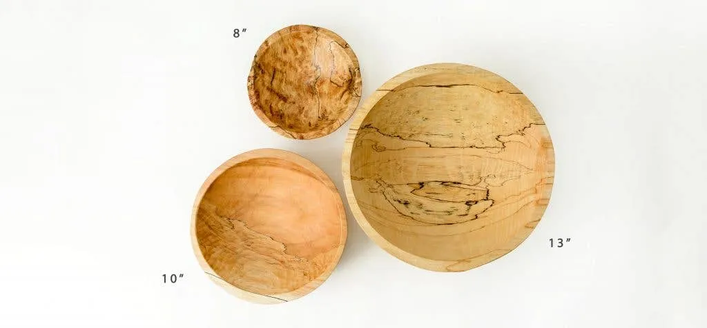 10" SPALTED MAPLE ROUND BOWL
