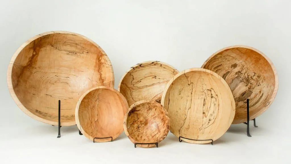 10" SPALTED MAPLE ROUND BOWL