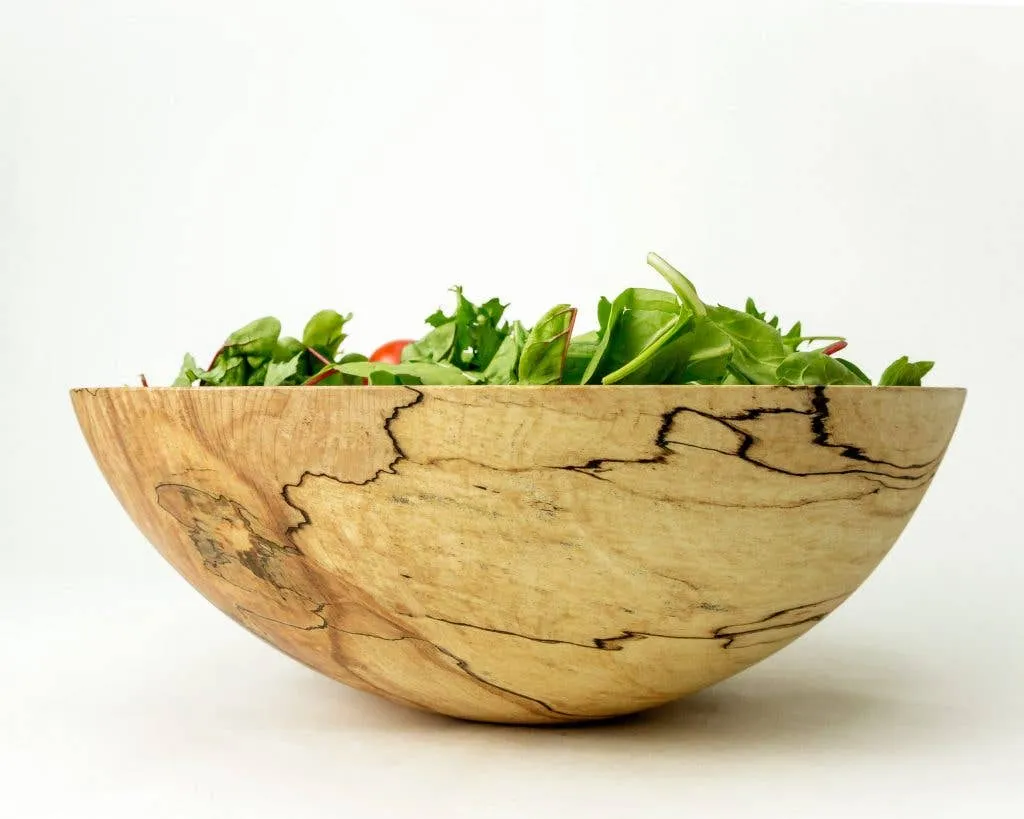 10" SPALTED MAPLE ROUND BOWL