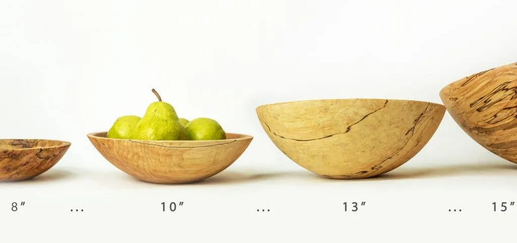 10" SPALTED MAPLE ROUND BOWL
