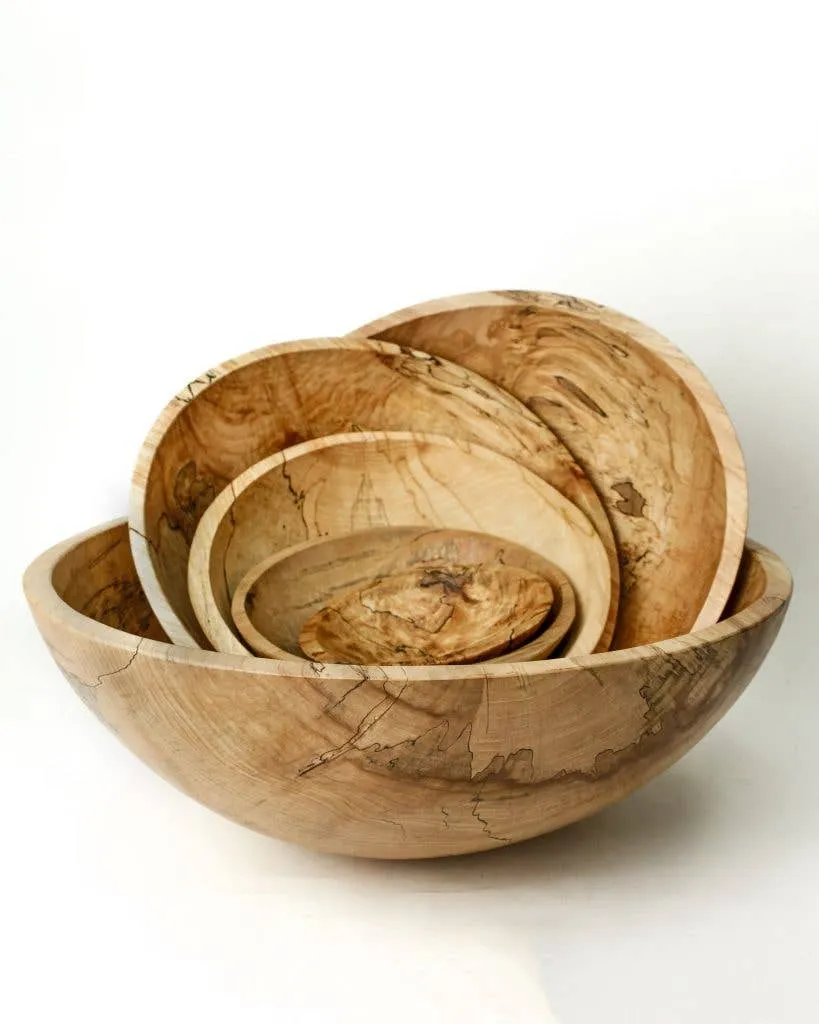 10" SPALTED MAPLE ROUND BOWL