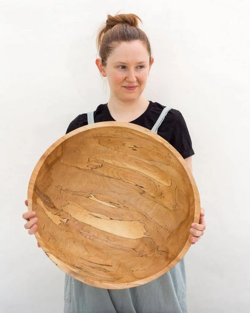 10" SPALTED MAPLE ROUND BOWL