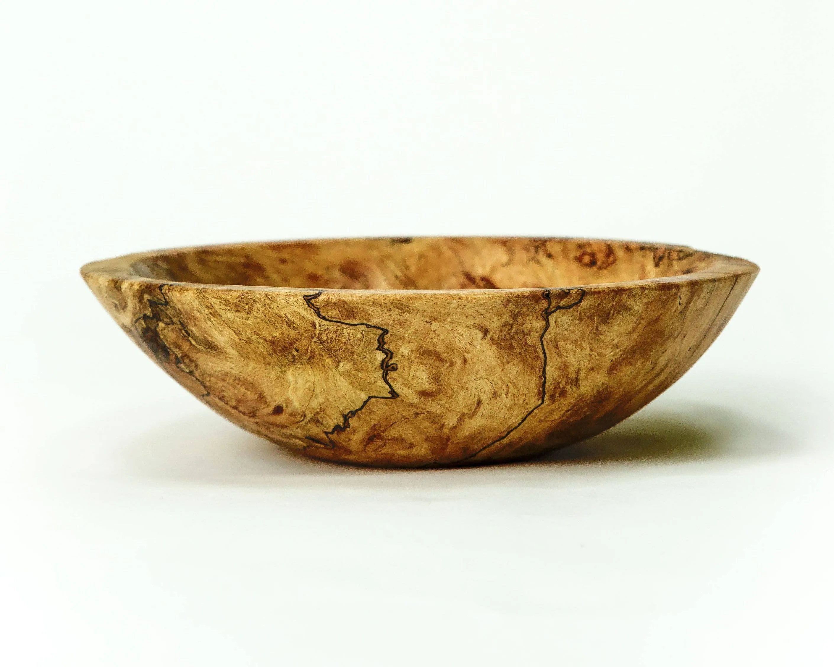 10" SPALTED MAPLE ROUND BOWL