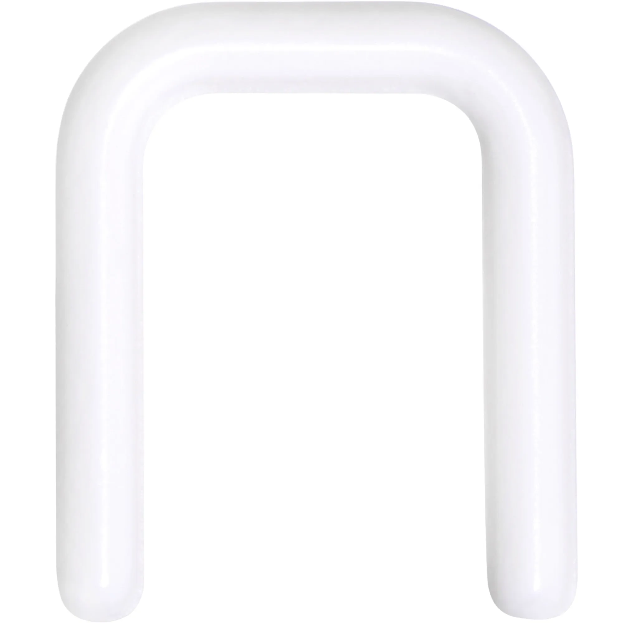 14 Gauge 7/16 White Flexible Bioplast Square Septum Retainer