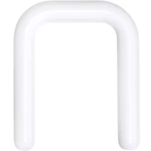 14 Gauge 7/16 White Flexible Bioplast Square Septum Retainer
