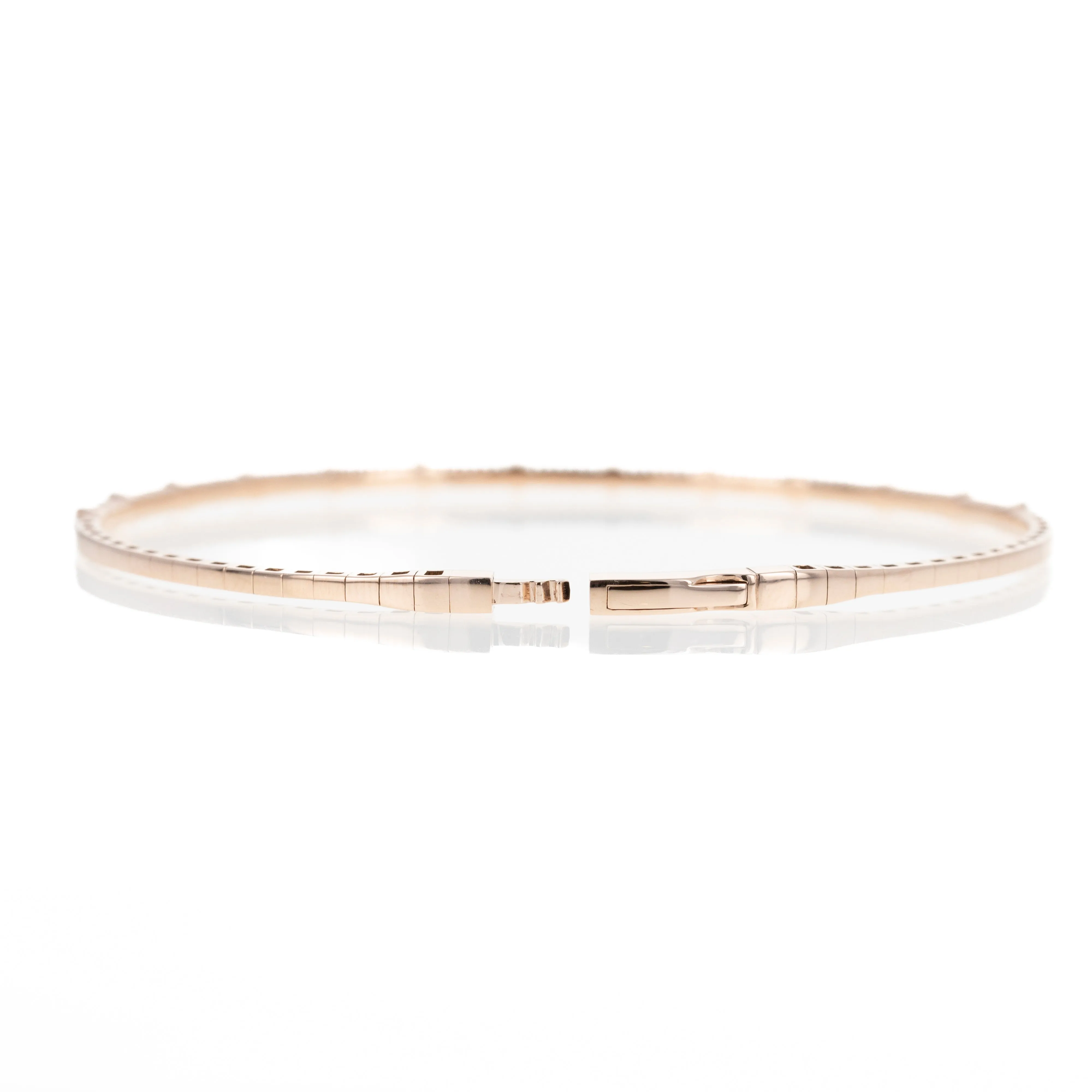 14K Gold 0.20 Carat Diamond Flexible Bangle