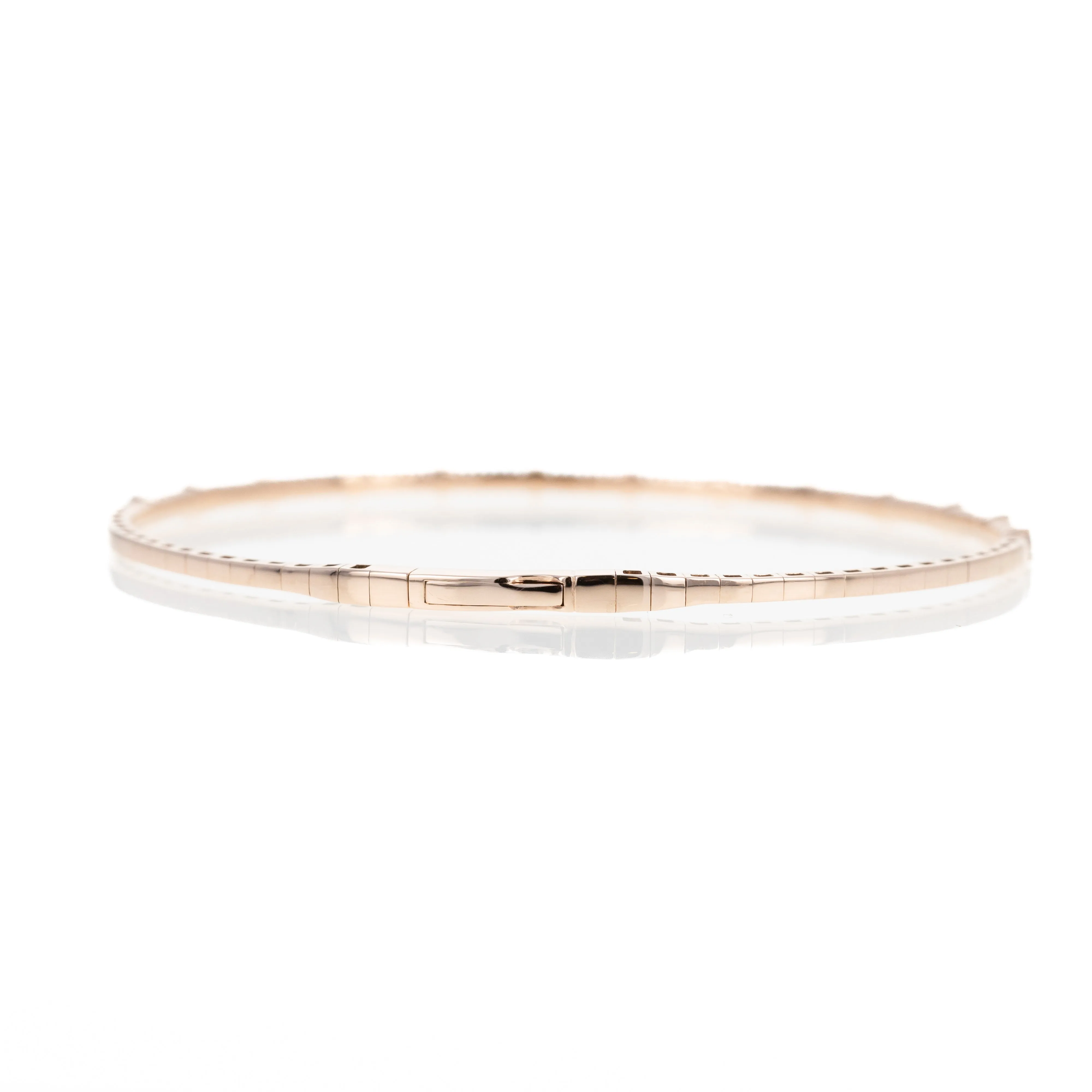 14K Gold 0.20 Carat Diamond Flexible Bangle