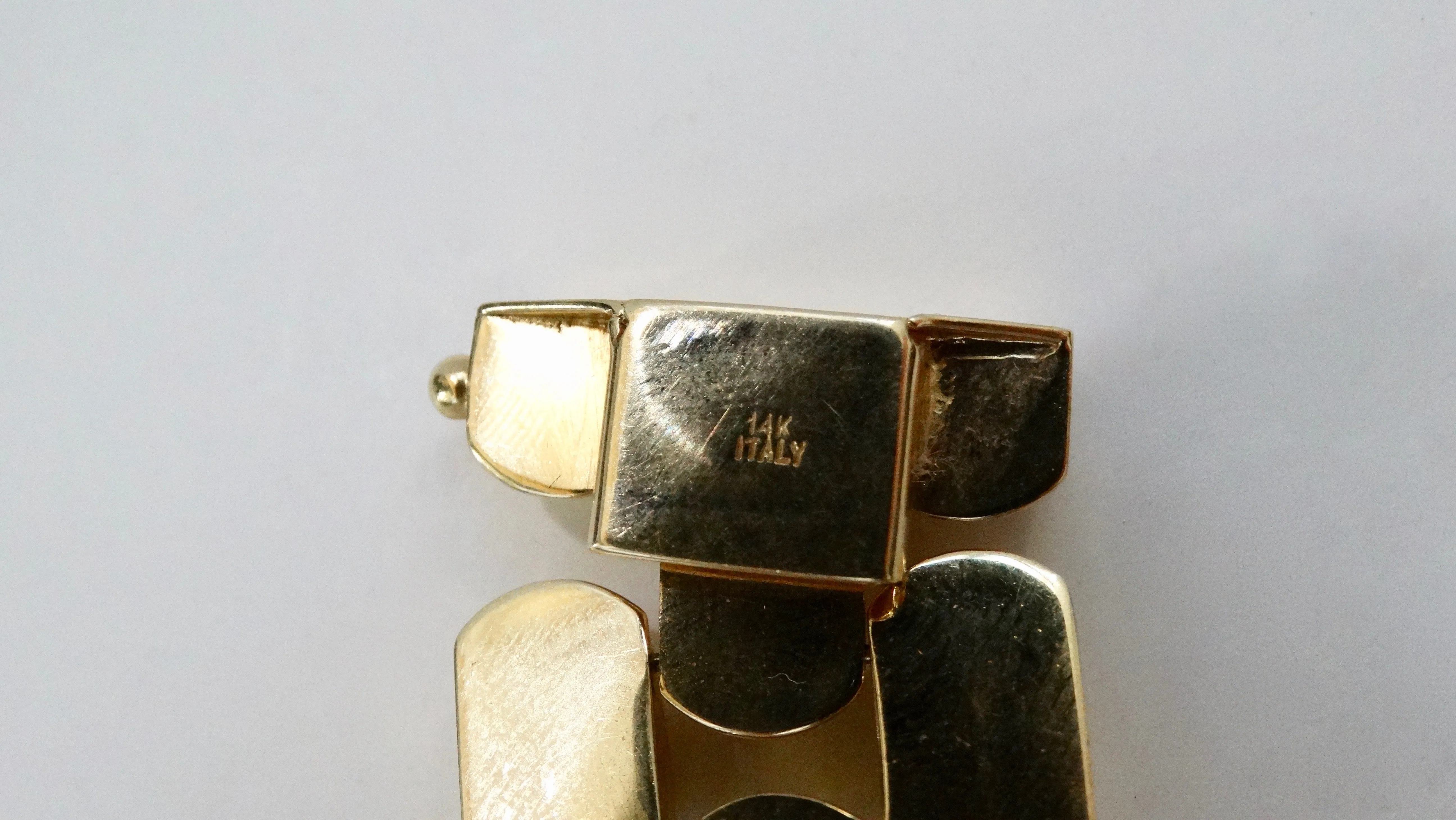 14k Yellow Gold Flexible Panther Link Collar Necklace