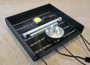 17" x 15" LED strips spot, T5, heat lamp combo