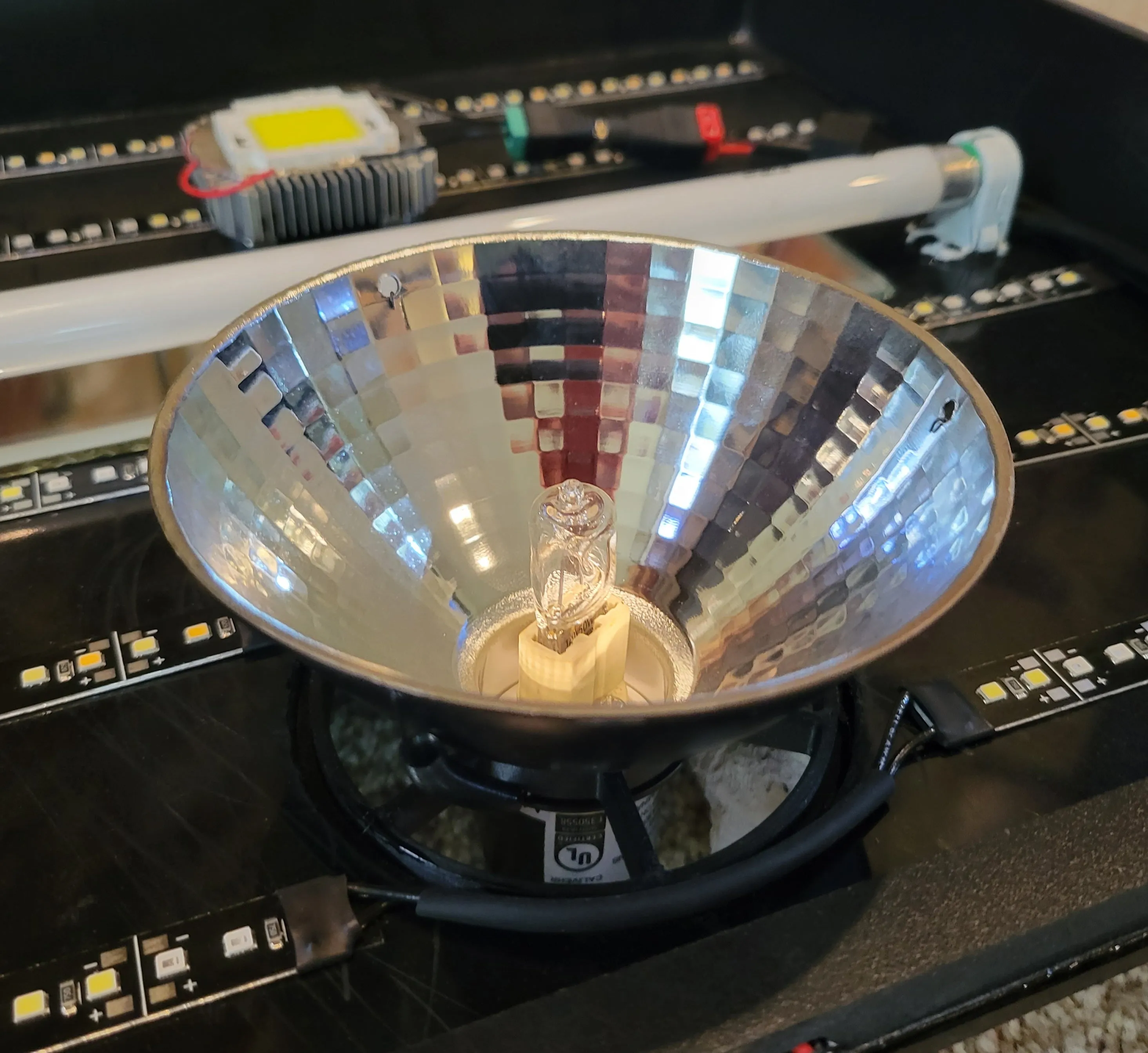 17" x 15" LED strips spot, T5, heat lamp combo