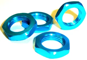1/8 Scale 17mm Drive Wheel Hex Hub Nut Aluminium Blue x 4