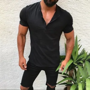 2019 Summer Polo Shirt Men Short Sleeve Casual Slim Fit Cotton Polo Shirt