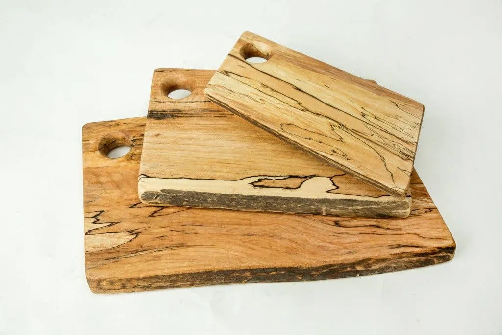 21" SPALTED MAPLE RECTANGULAR CUTTING BOARD