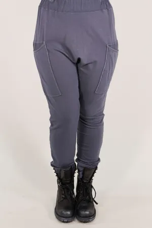 3293 Bamboo /Organic Cotton Knit Pant w huge pockets-Lake-U