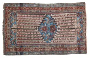 3.5x5.5 Rare Antique Colorful Malayer Rug