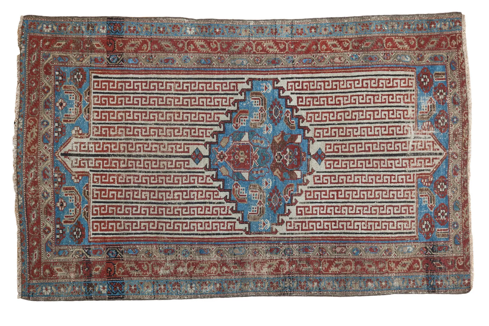 3.5x5.5 Rare Antique Colorful Malayer Rug