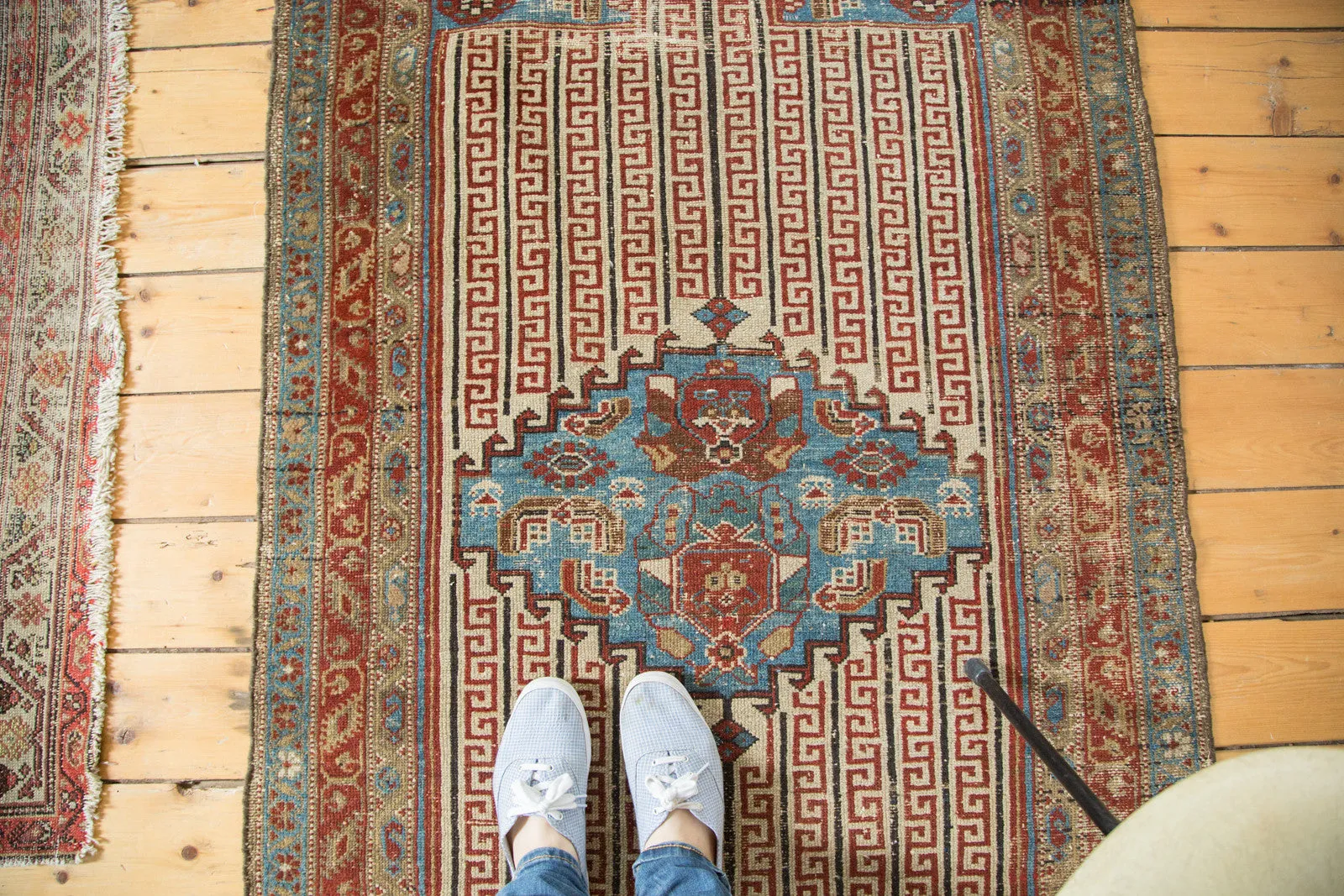 3.5x5.5 Rare Antique Colorful Malayer Rug