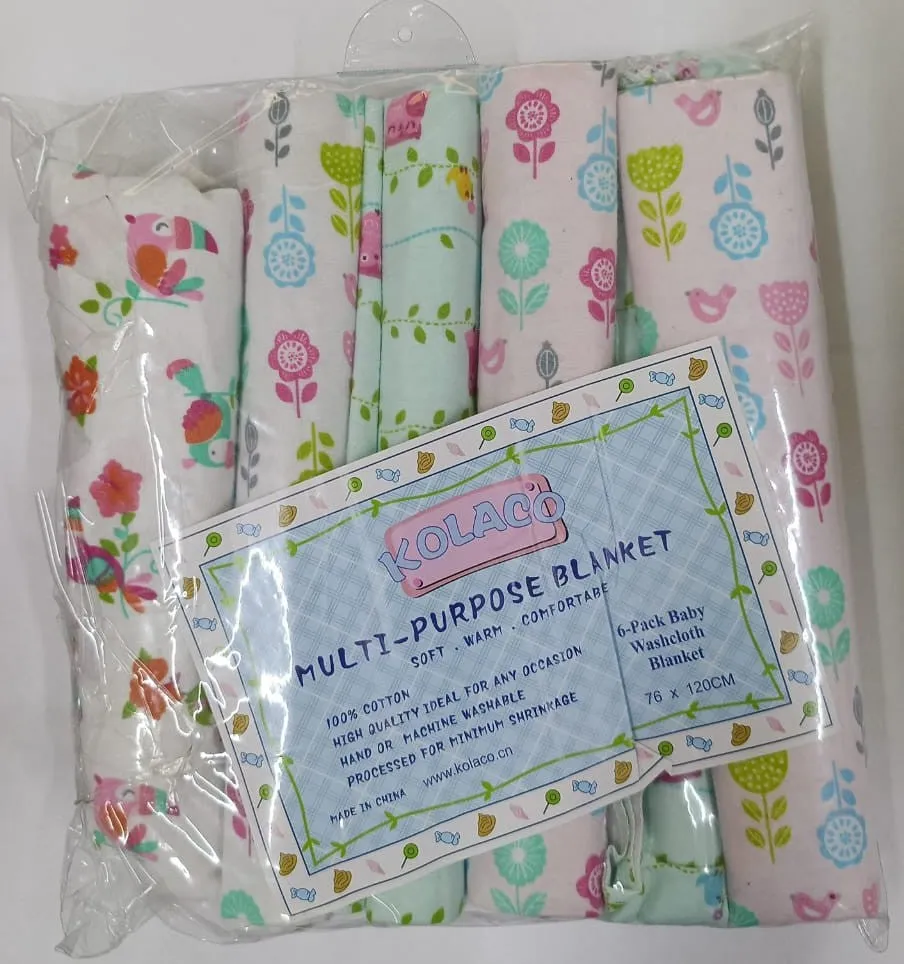6 pcs/pack Receiving Flannels