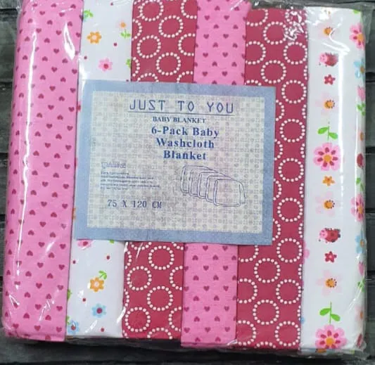 6 pcs/pack Receiving Flannels