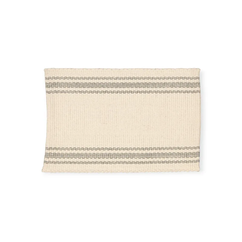 Amelia Jackson Placemat Natural with Charcoal Stripes SPM010
