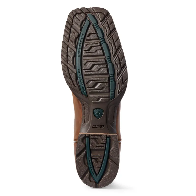 Ariat®­ Men's "Hybrid VenTEK" Western Boots - Distressed Tan
