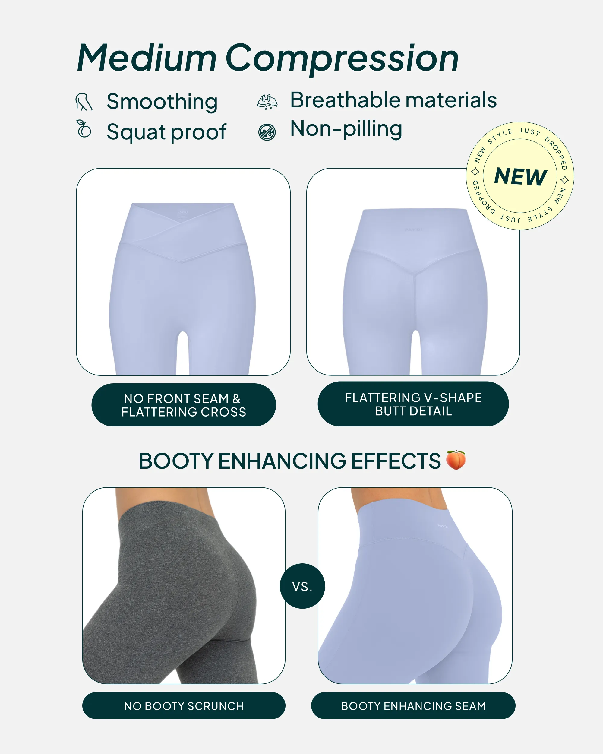 Athleisure Scrunch Crossover Leggings
