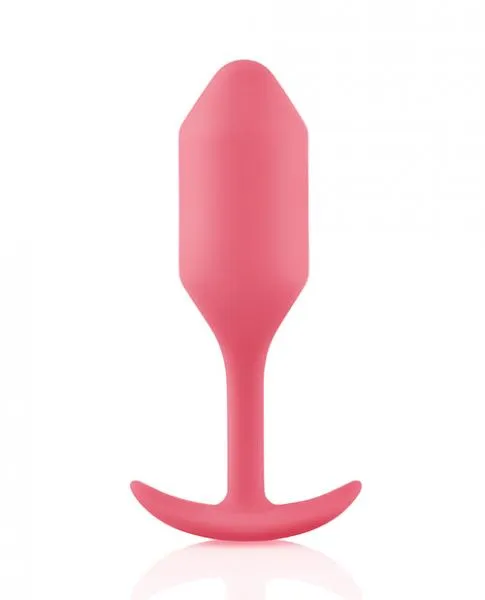 B-Vibe Weighted Snug Plug 2 - 114 Gram - Coral