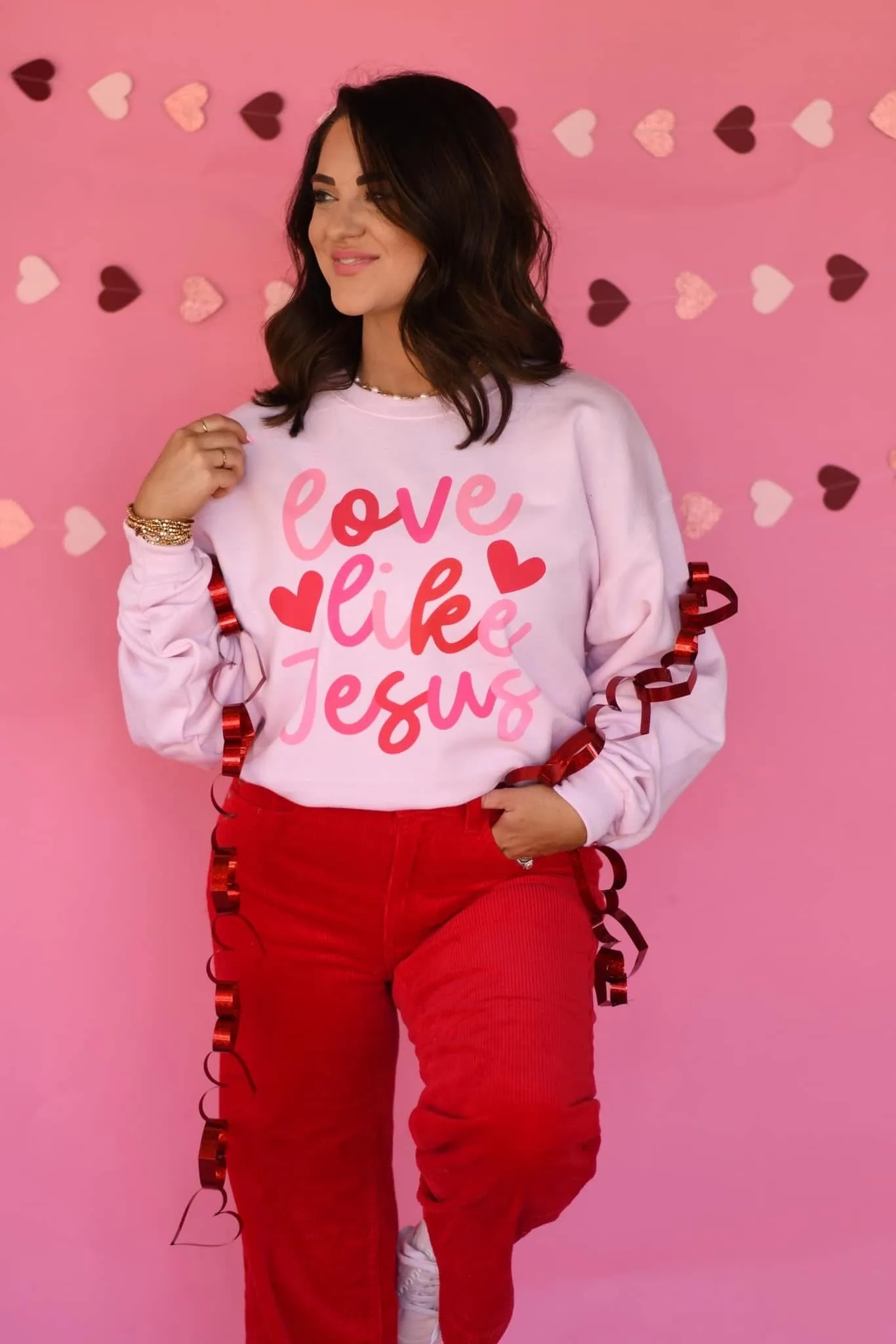 Baby Pink {LOVE LIKE JESUS} Super Sweet Crew Neck Sweatshirt