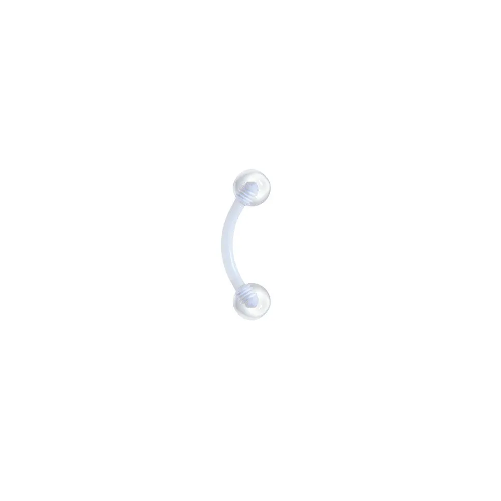 Bioplast Cool Clear Eyebrow Ring