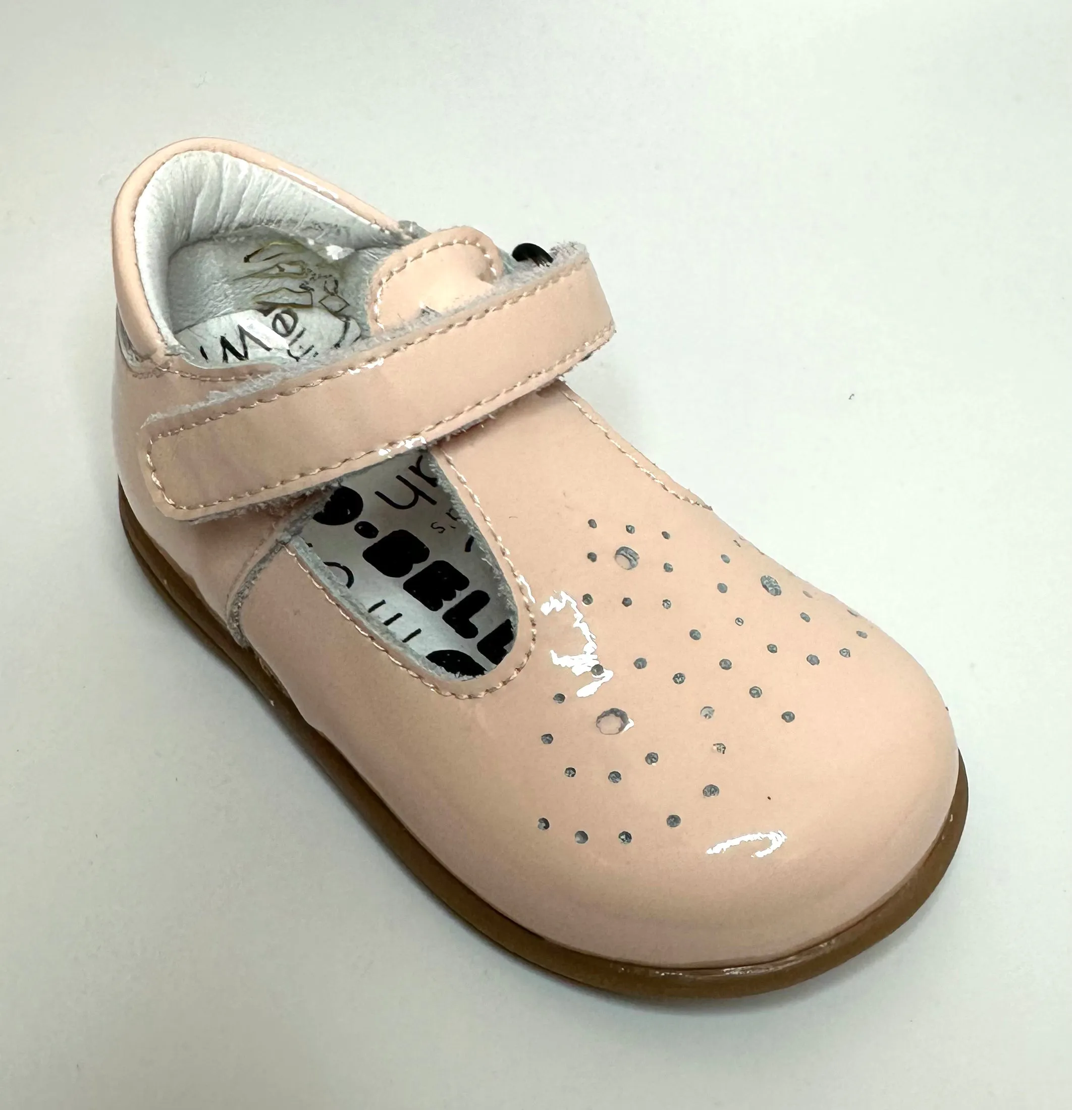 Bo Bell Toto Baby Pink Patent T-Bar Shoe