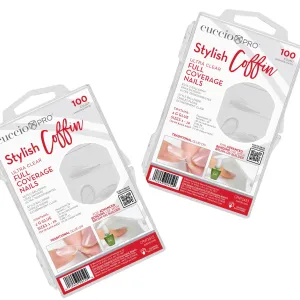 BOGO: Buy one get one FREE! 100 ct. Full Coverage Tips Stylish Coffin- 200 Count total