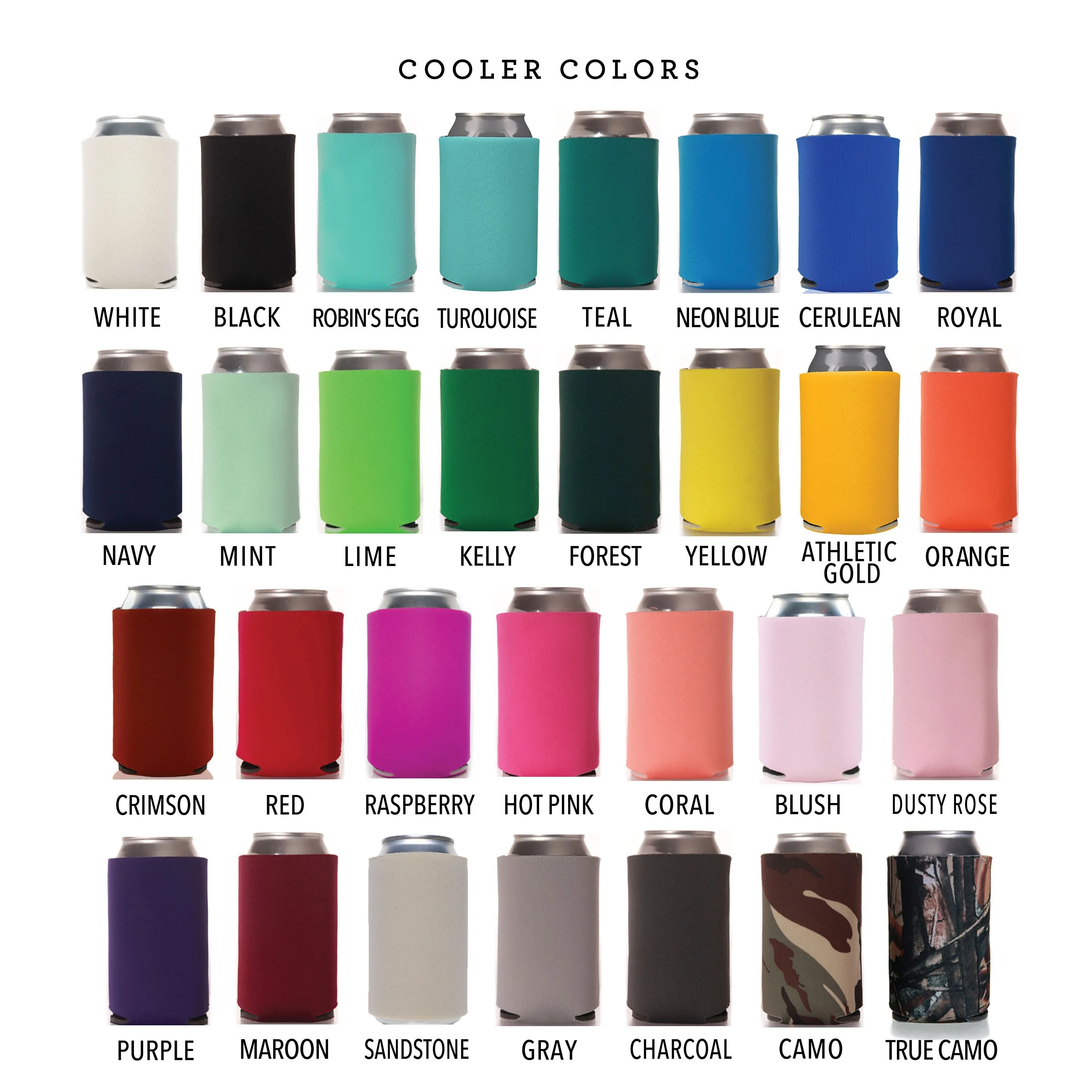 Bottom-Printed Wedding Can Cooler #192B
