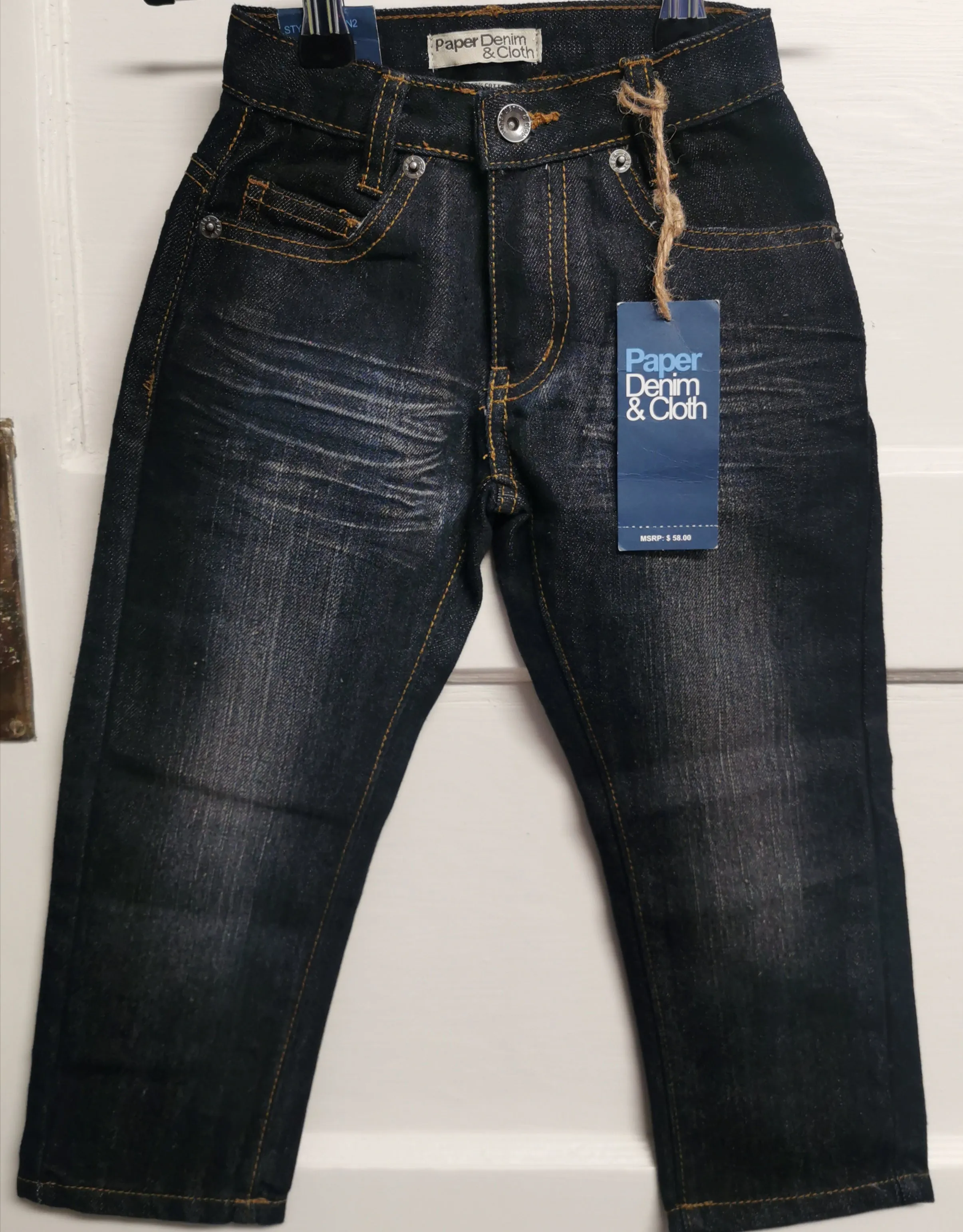 BOY SIZE 2 YEARS - PAPER DENIM & CLOTH, Dark Wash Jeans NWT B48