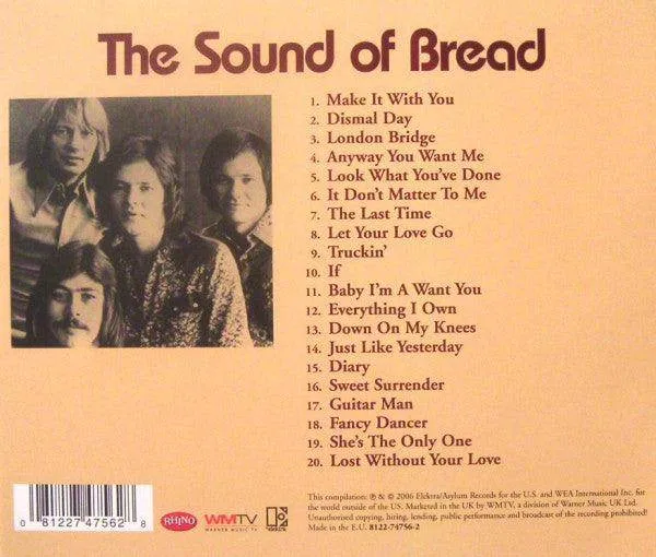 Bread: The Sound Of Bread - Their 20 Finest Songs (CD, Comp, RE)