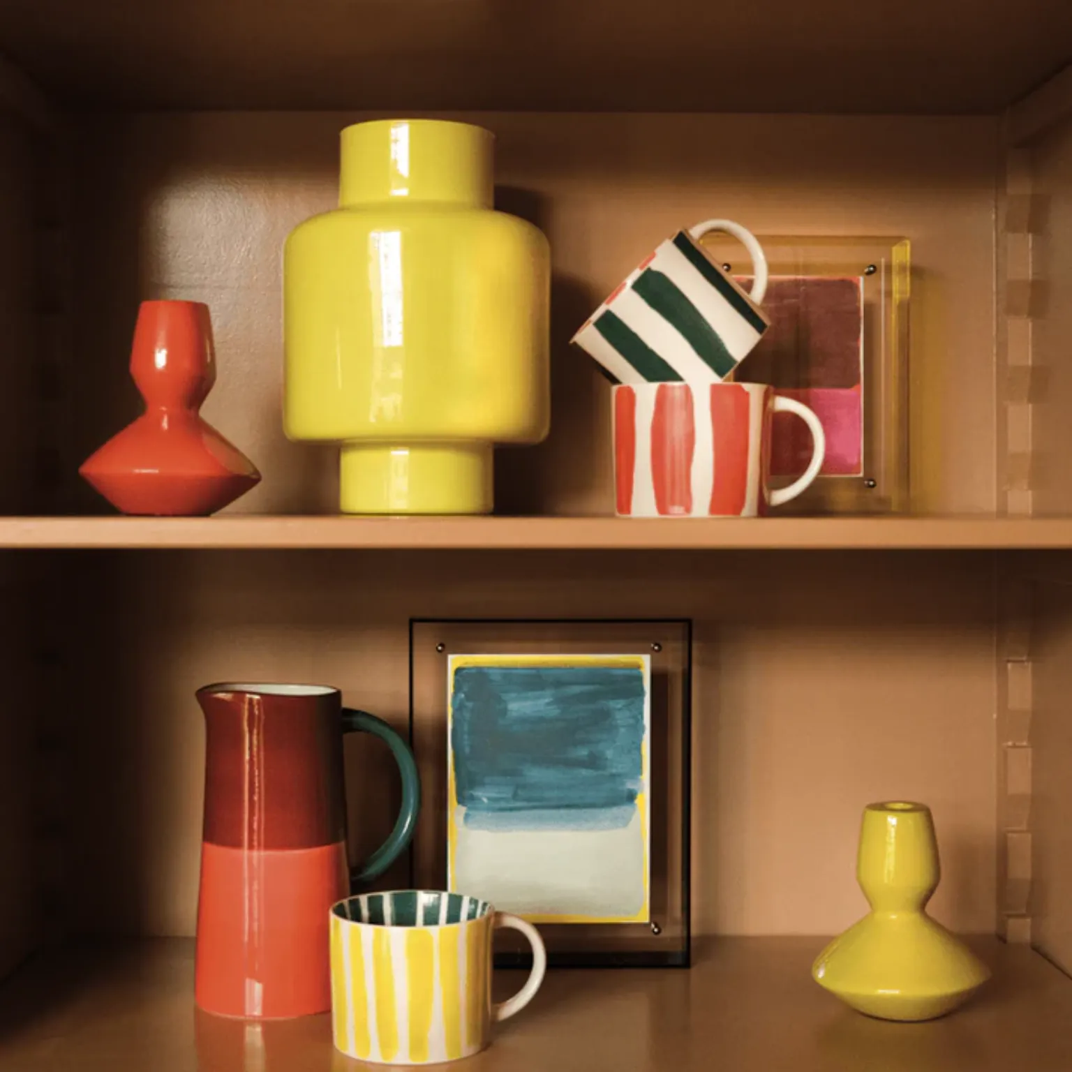 Candle Holder Logan Warm Olive