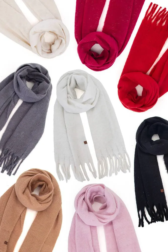 C.C Solid Woven Winter Scarf