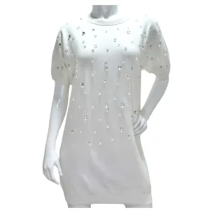 Chanel 2018 Water Drop Embellished Cotton Dress