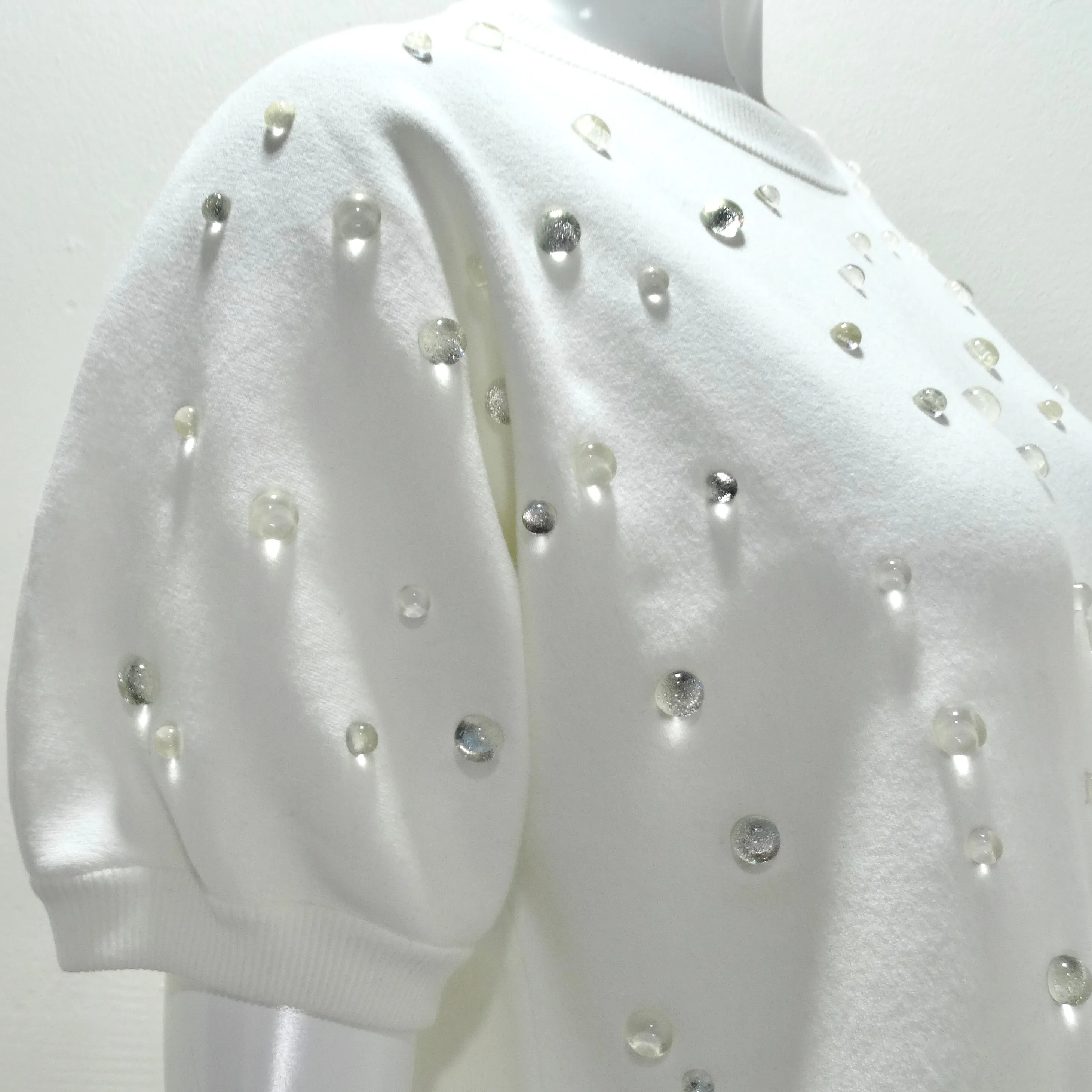 Chanel 2018 Water Drop Embellished Cotton Dress