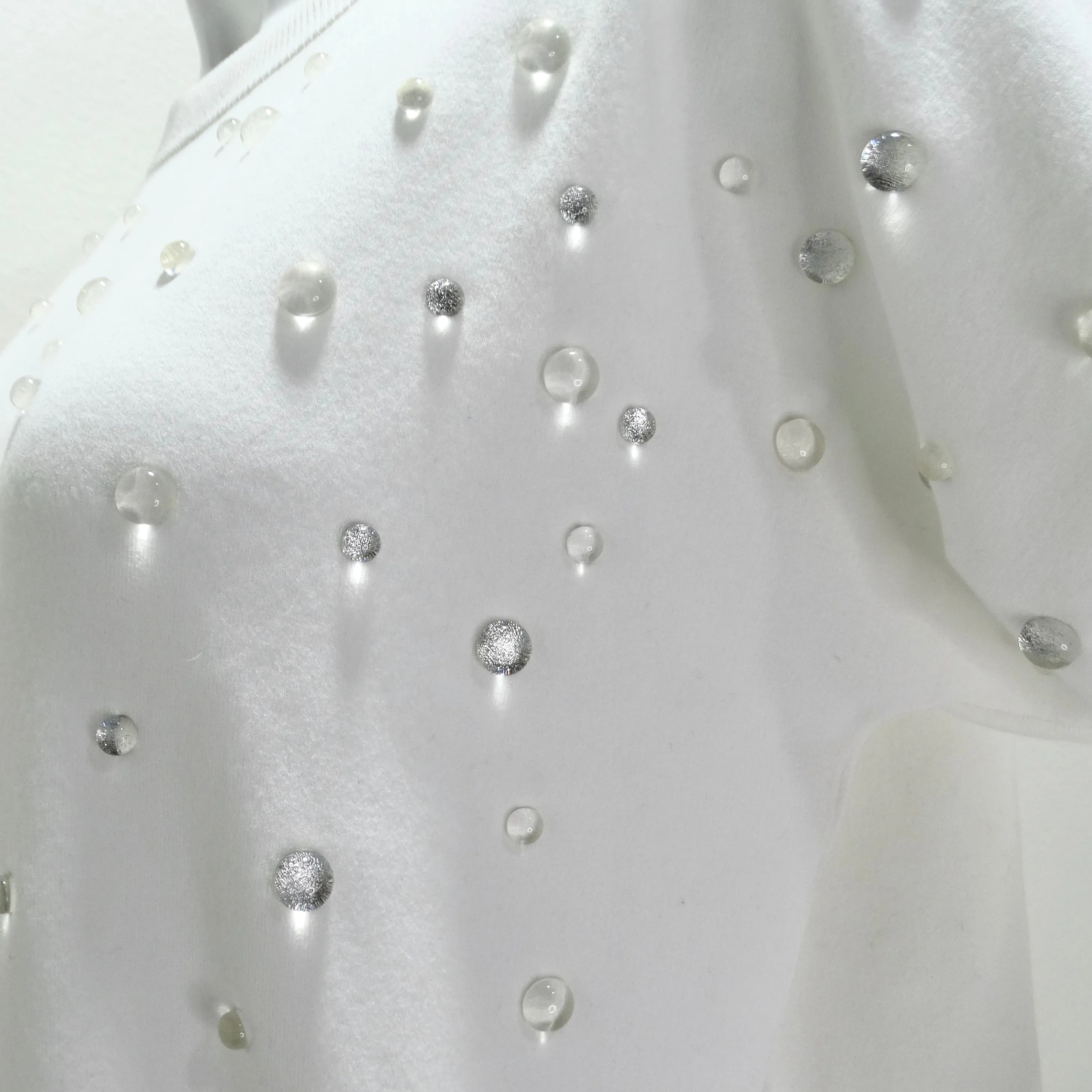 Chanel 2018 Water Drop Embellished Cotton Dress