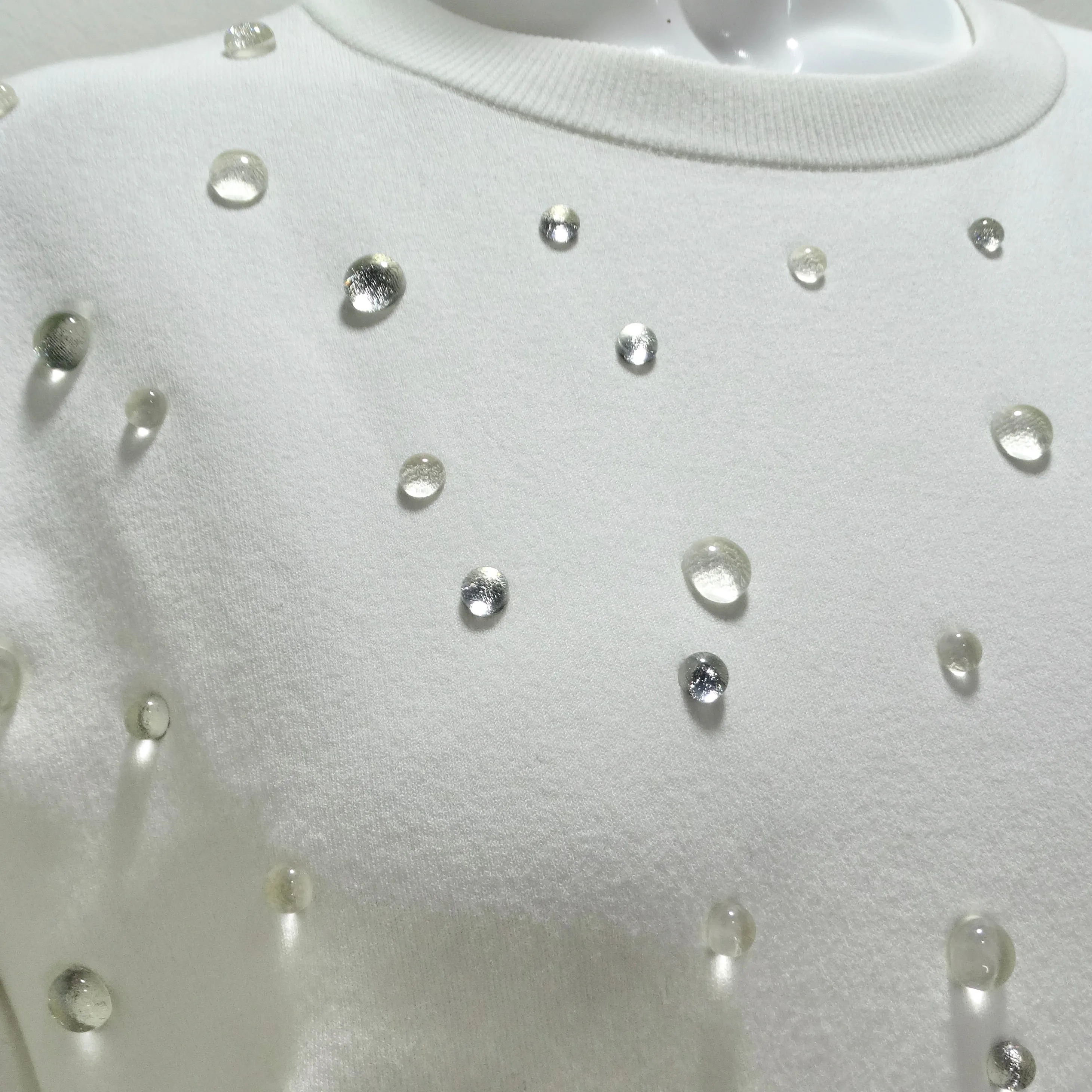 Chanel 2018 Water Drop Embellished Cotton Dress