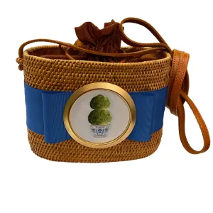 Charlotte Crossbody Bag w/ Blue Topiary endornment