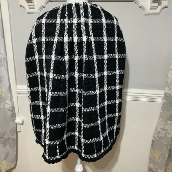 Christian Siriano Black and White Cape/Vest Set Size 14/16 (NWT)