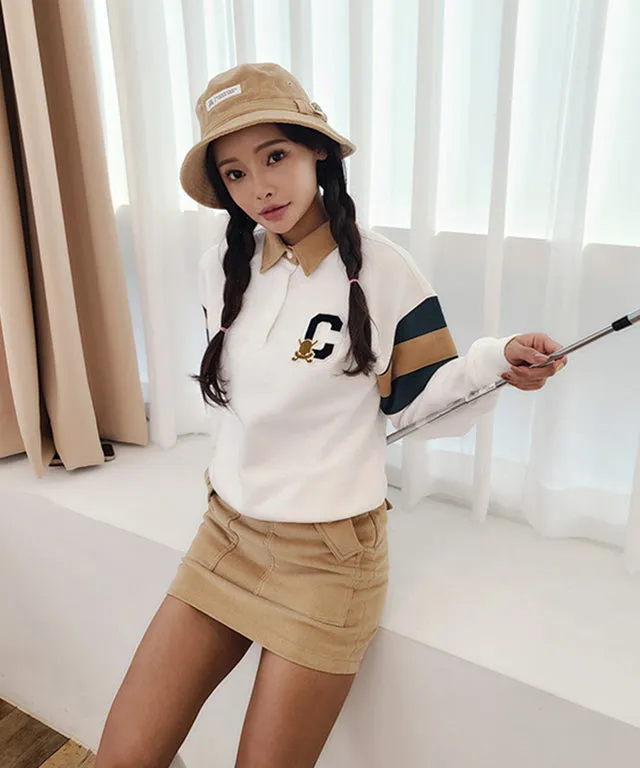 CHUCUCHU Cozy Lined Collar Top - White