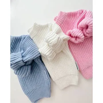 Chunky Knit Kids Sweater| Blue
