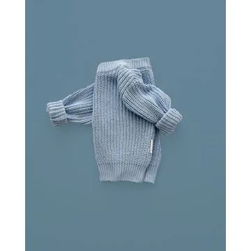 Chunky Knit Kids Sweater| Blue