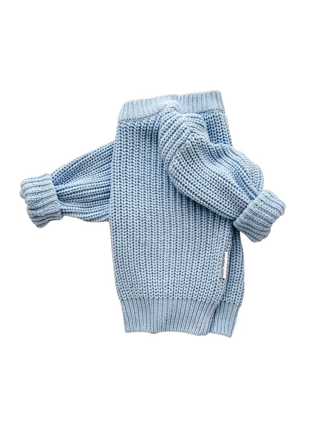 Chunky Knit Kids Sweater| Blue