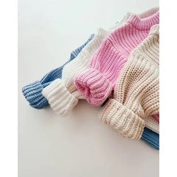Chunky Knit Kids Sweater| Blue