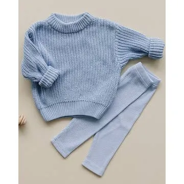 Chunky Knit Kids Sweater| Blue