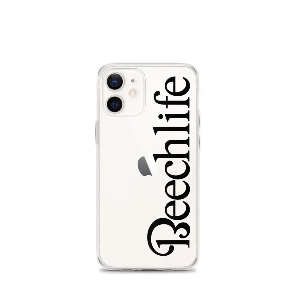 Clear Beechlife iPhone Case - Black Font