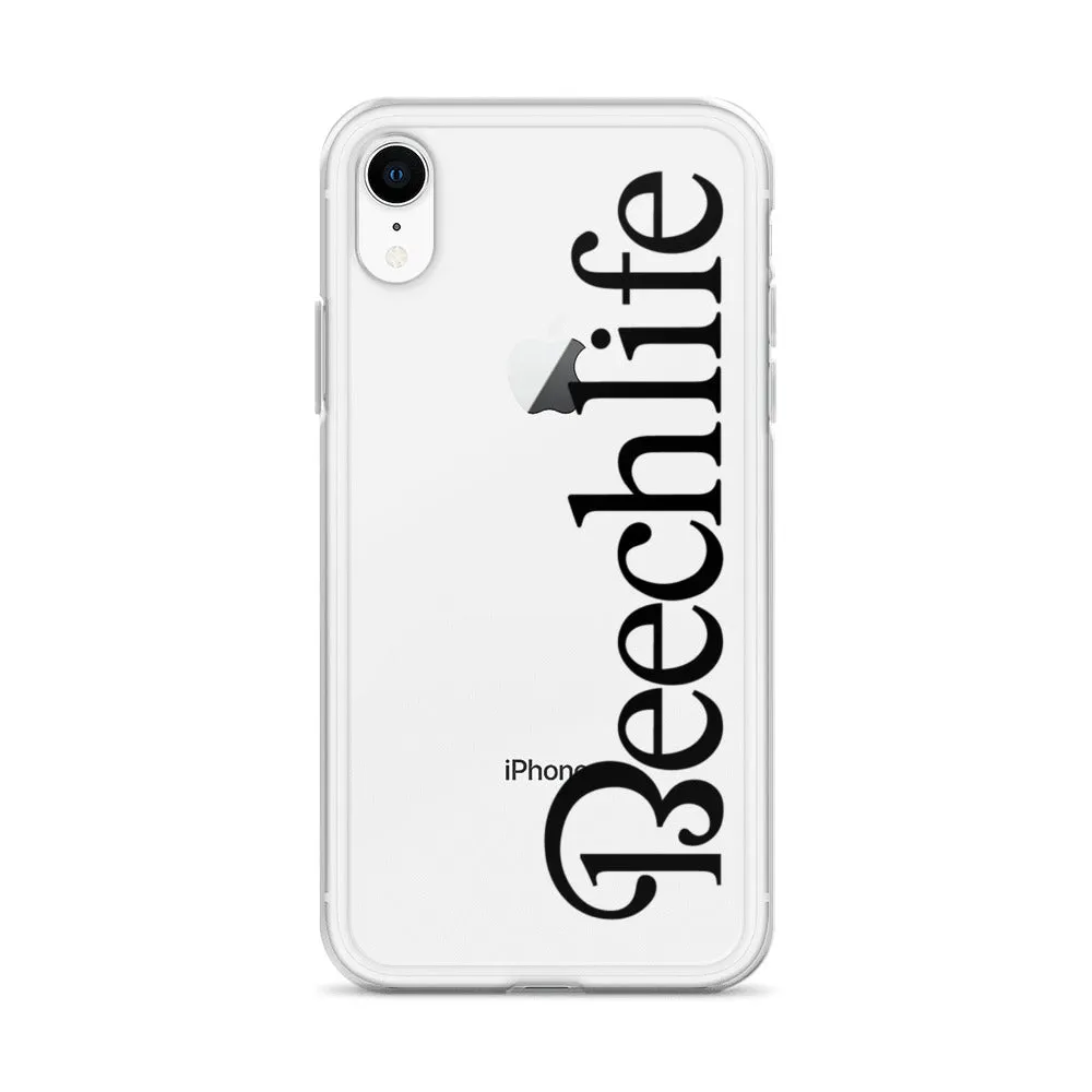 Clear Beechlife iPhone Case - Black Font